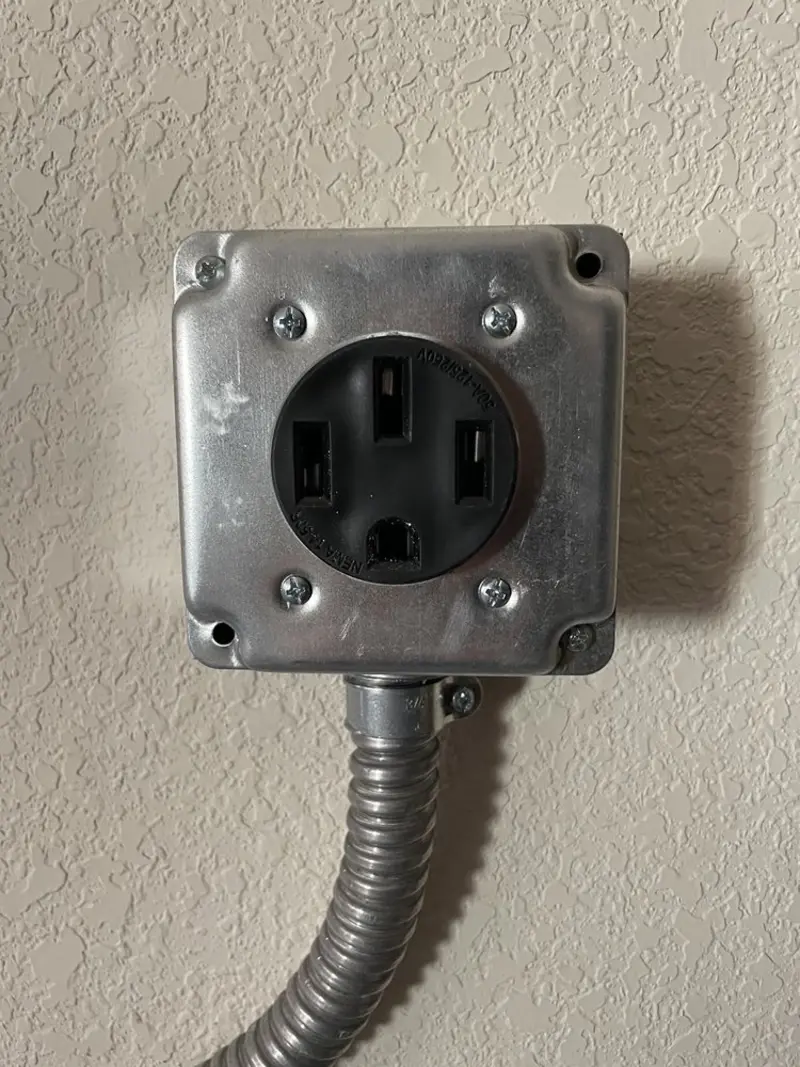 NEMA 14-50 outlet installed for Electrical Panel Upgrade in Prescott